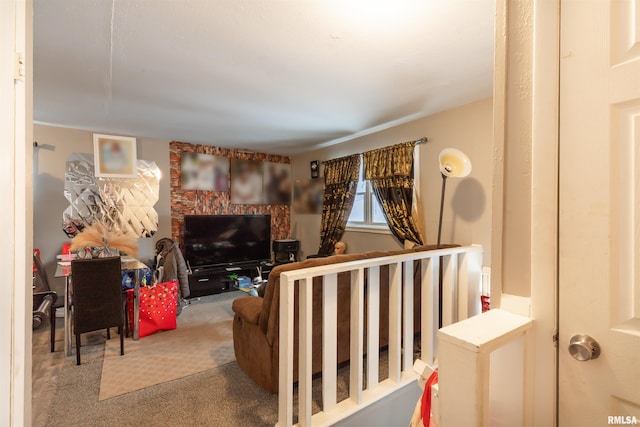 view of carpeted living room