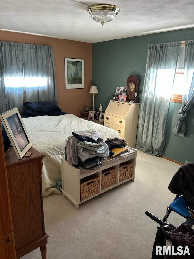 view of carpeted bedroom