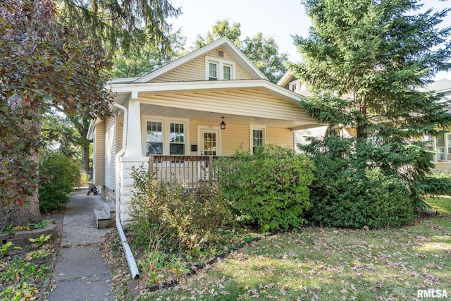 bungalow-style house with a porch