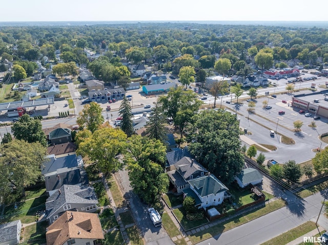 aerial view with a residential view