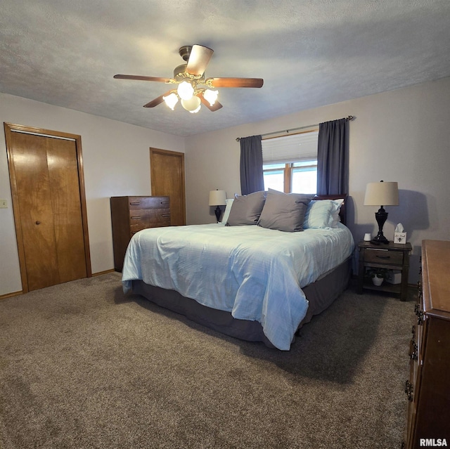 223 N King St, Hurst, IL 62949 - bedroom with carpet floors and a ceiling fan