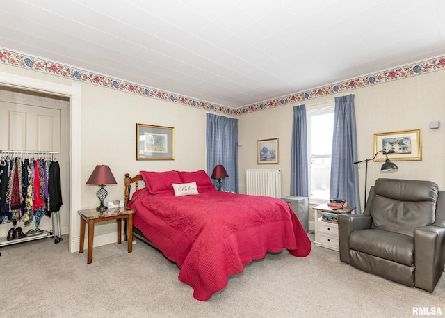 view of carpeted bedroom