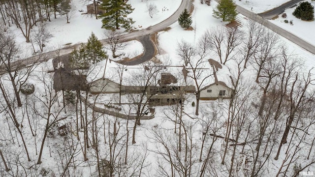 view of snowy aerial view