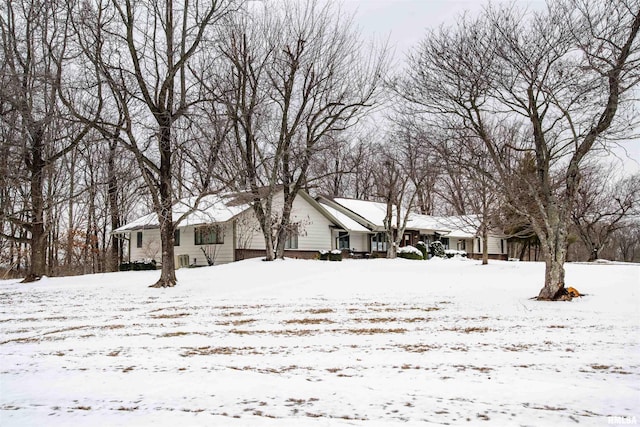 view of snowy yard