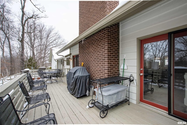 deck with grilling area