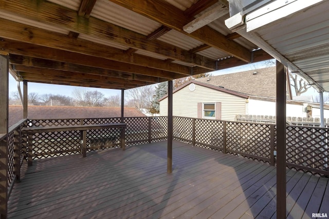 view of wooden terrace