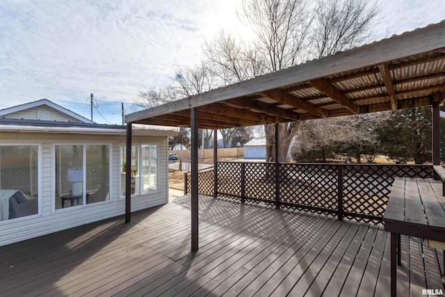 view of wooden deck