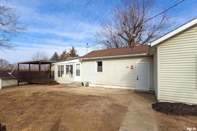 view of rear view of property