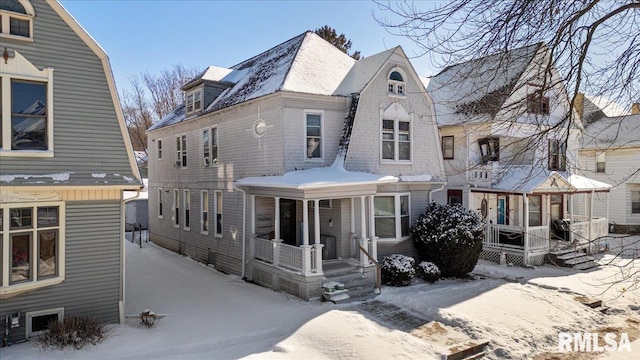 exterior space with a porch