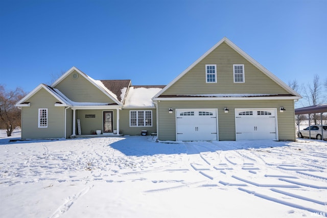 view of front of property with an attached garage