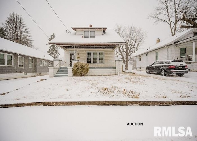 bungalow with a porch