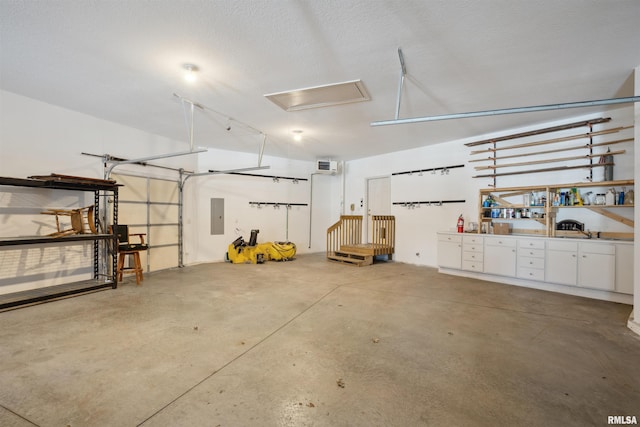 garage featuring electric panel