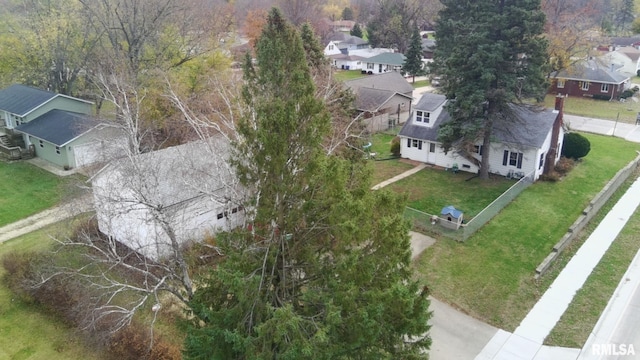 drone / aerial view featuring a residential view