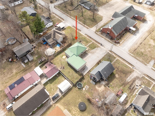 aerial view featuring a residential view