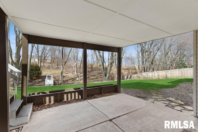 view of patio with fence