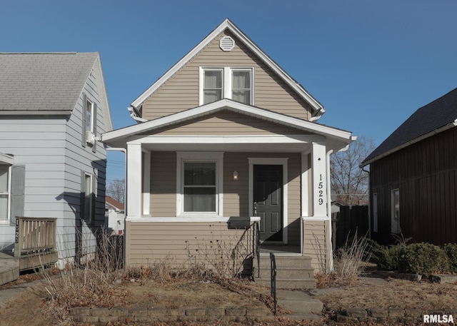 view of front of house featuring a porch