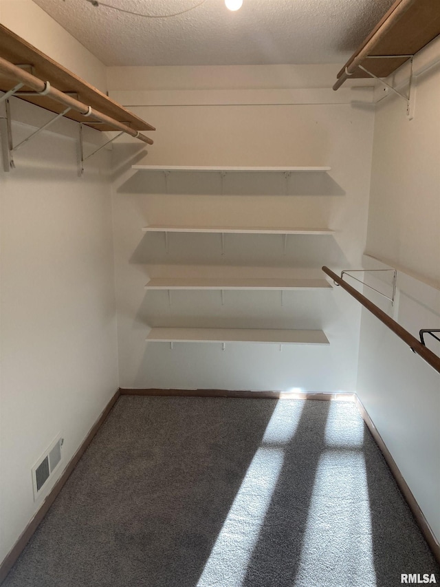 walk in closet featuring visible vents