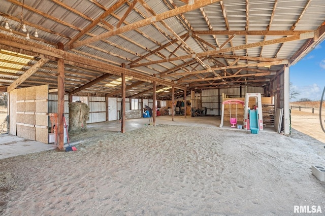 view of horse barn