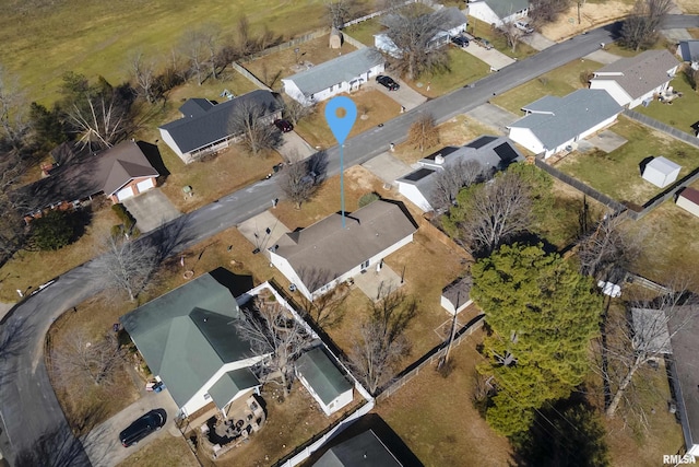 drone / aerial view featuring a residential view