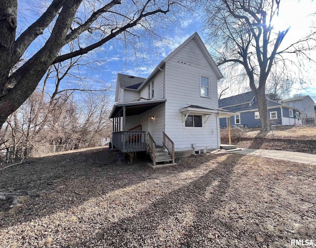 view of rear view of property