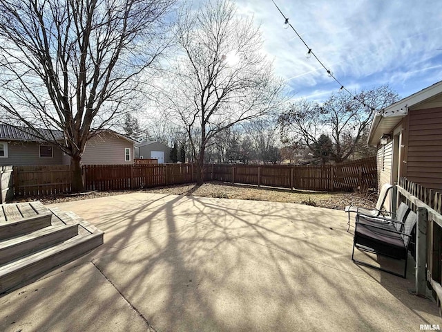 view of patio / terrace featuring a fenced backyard