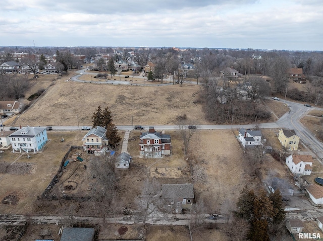 drone / aerial view with a residential view