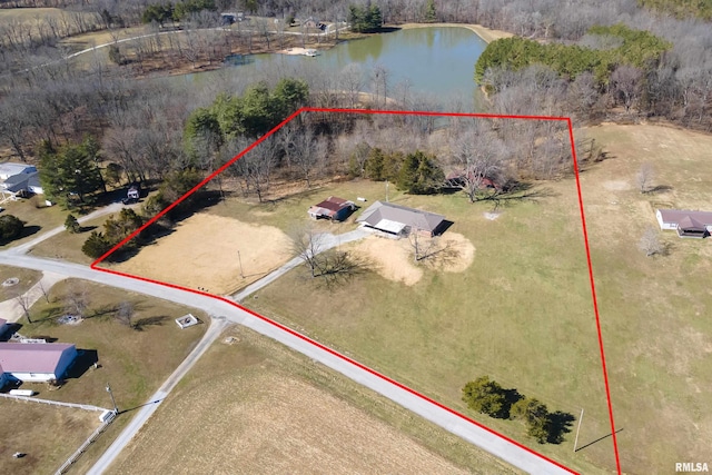 1595 Casper Church Rd, Cobden, IL 62920 - drone / aerial view with a water view