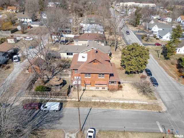 drone / aerial view with a residential view