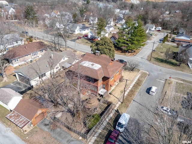 birds eye view of property featuring a residential view