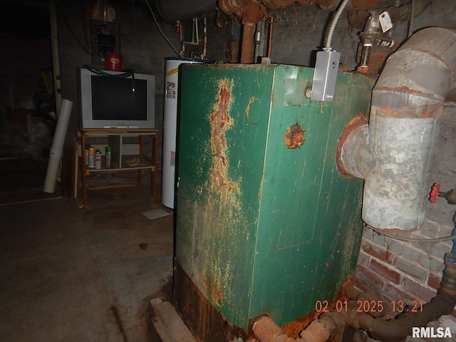 utilities featuring gas water heater