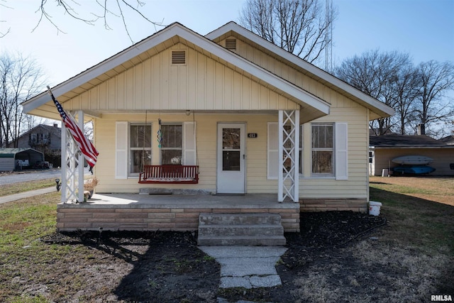 bungalow with a porch