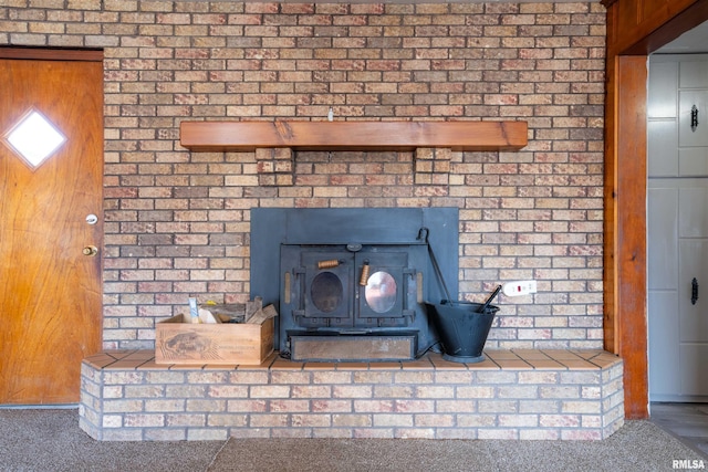 details with a wood stove