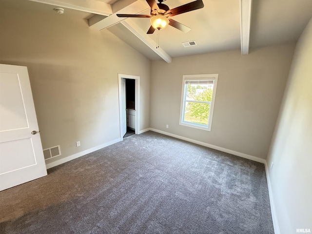 1631 Westport Dr, Davenport, IA 52804 - unfurnished bedroom featuring dark colored carpet and ceiling fan