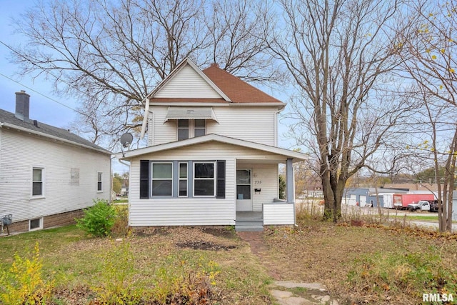 view of front of house with covered porch