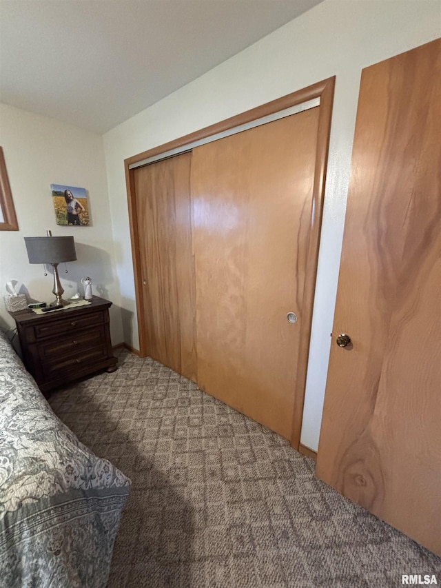 bedroom with carpet floors