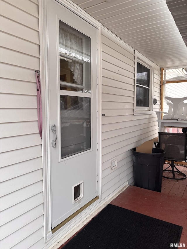 view of doorway to property