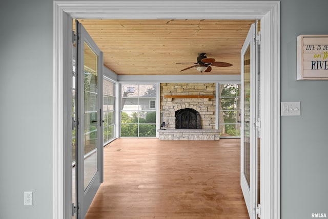 2 S Shore Ln, Rapids City, IL 61278 - unfurnished sunroom featuring french doors