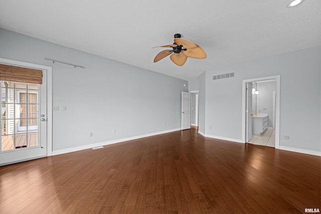 2 S Shore Ln, Rapids City, IL 61278 - empty room with ceiling fan and wood finished floors