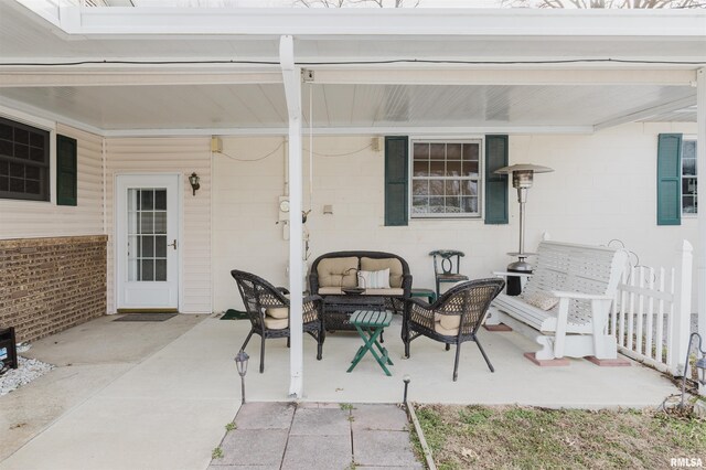 view of patio / terrace featuring an outdoor hangout area