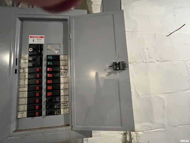 utility room featuring electric panel