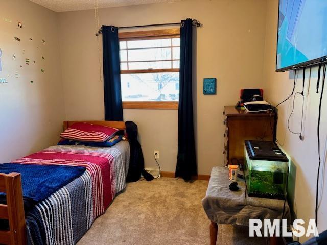 carpeted bedroom with baseboards