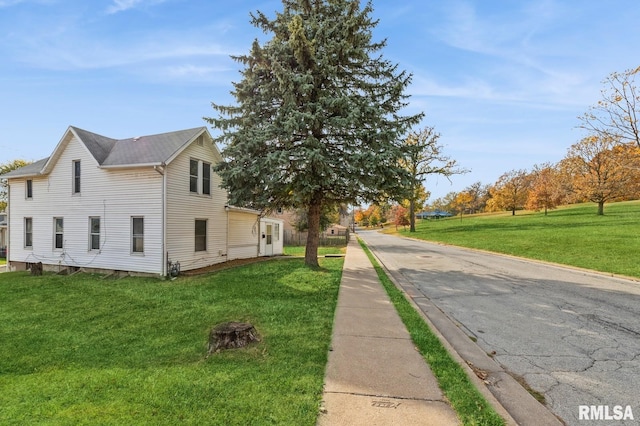 view of road featuring curbs and sidewalks