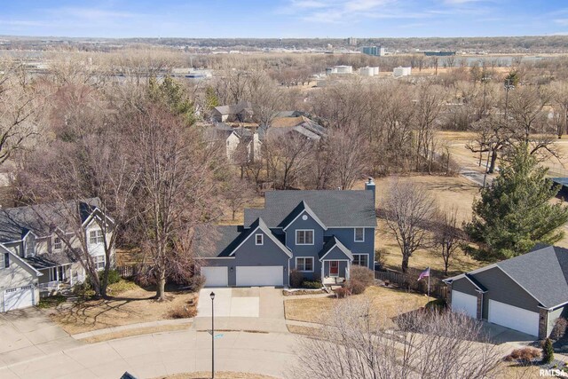 birds eye view of property