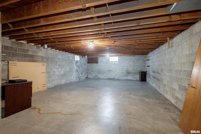 view of basement