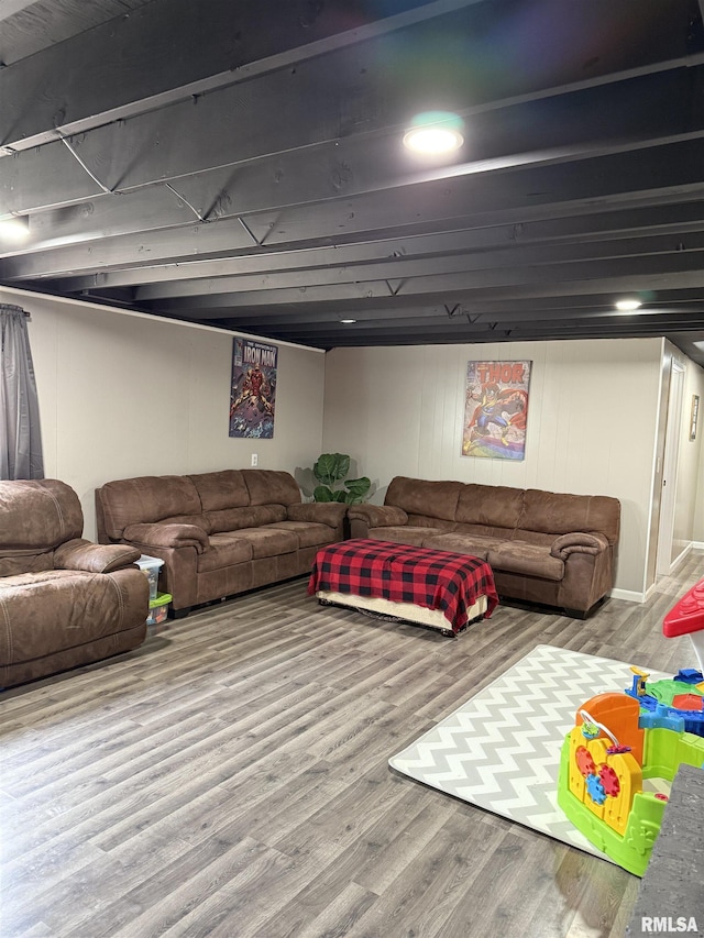 living room featuring wood finished floors