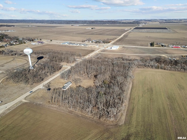 aerial view with a rural view