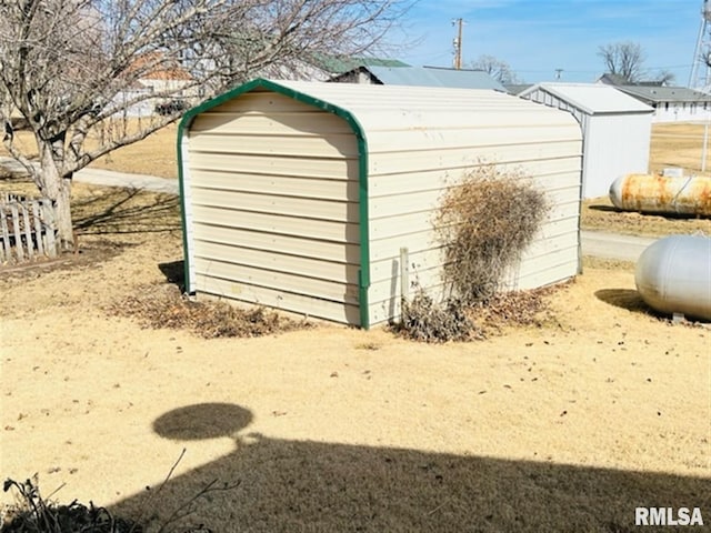 view of shed