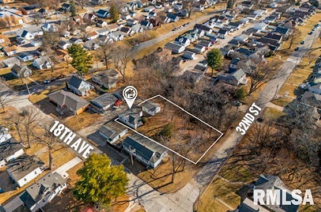 drone / aerial view with a residential view