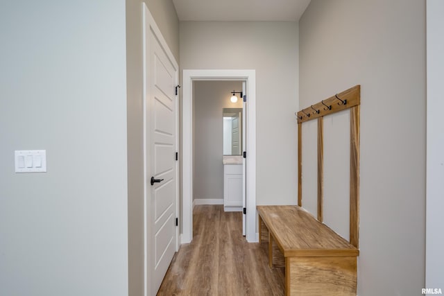 interior space featuring wood finished floors