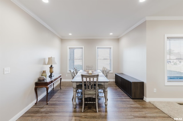 1621 S Eugene Ln, Marion, IL 62959 - dining room with baseboards, plenty of natural light, and ornamental molding